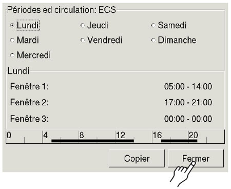 Sélection horaire